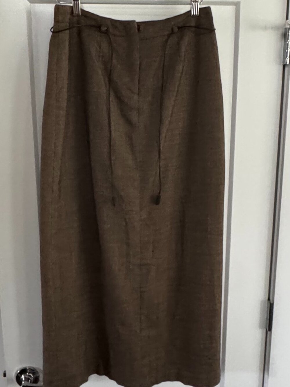 Classy Brown Wool Tea Length Skirt Size 8